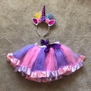 Girls play skirt and matching headband